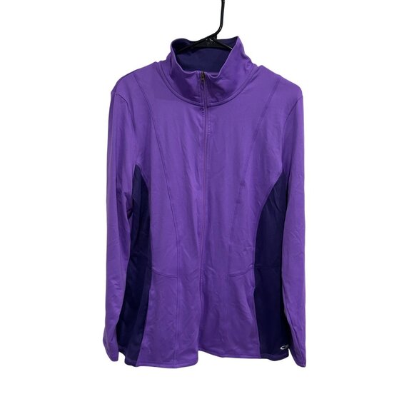Athletic Works C9 NWT Womens Duo Dry Purple Full Zip Lightweight Jacket SZ XL - Picture 1 of 10